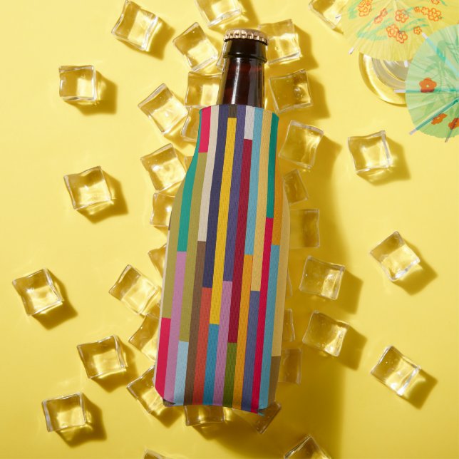 Big Colourful Stripes  Bottle Cooler (In Situ Summer)