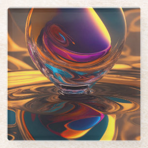 Big Cosmic Drop Glass Coaster