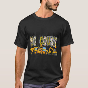 Big Cousin Construction Excavator Kids Matching T-Shirt