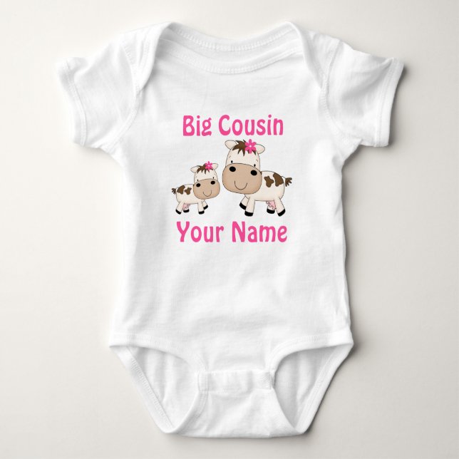 Big Cousin Cute Cows Personalised Shirt (Front)