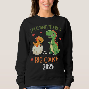 Big Cousin Dinosaur Im Going To Be Cousin Baby Rex Sweatshirt