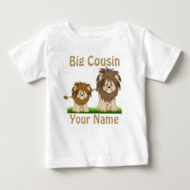 Big Cousin Lion Personalised T-shirt (Front)