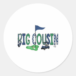 Big Cousin Of The Birthday Boy Hole In One Golf Sp Classic Round Sticker