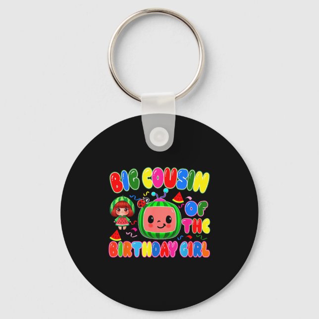 Big Cousin Of The Birthday Girl Melon Family Match Key Ring (Front)