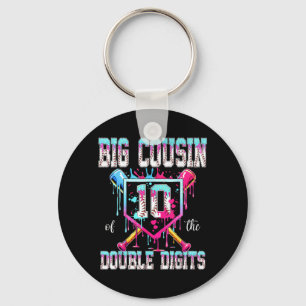 Big Cousin of The Double Digits 10th Birthday Boy Key Ring