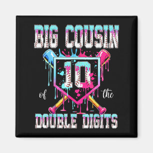 Big Cousin of The Double Digits 10th Birthday Boy Magnet