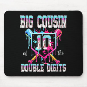 Big cousin of the double digits 10th birthday boy mouse pad