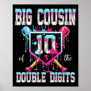 Big cousin of the double digits 10th birthday boy poster