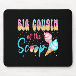 Big cousin of the scoop ice cream gender reveal mouse pad