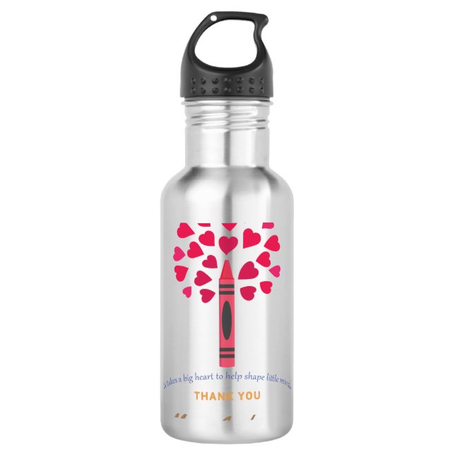 Big crayon tree / Teacher Appreciation 710 Ml Water Bottle (Front)