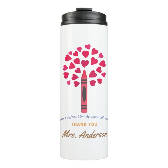 Big crayon tree / Teacher Appreciation Thermal Tumbler (Front)