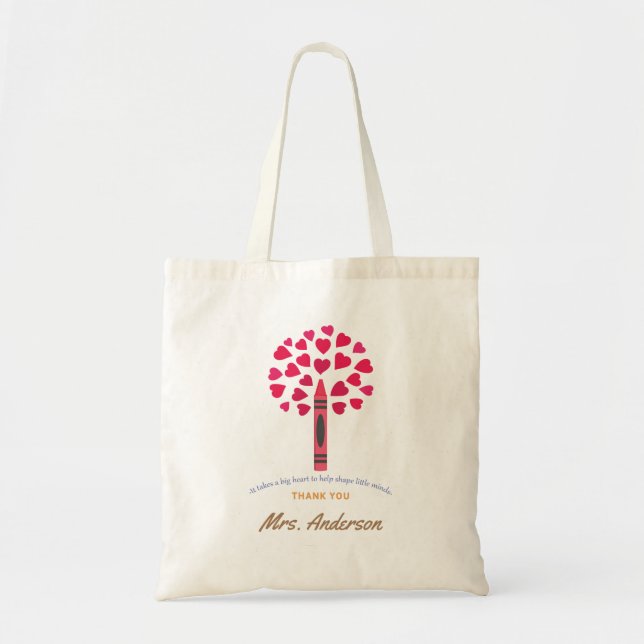 Big crayon tree / Teacher Appreciation Tote Bag (Front)