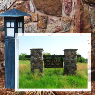 Big Creek State Park Entrance Sign, Polk City, IA Postcard