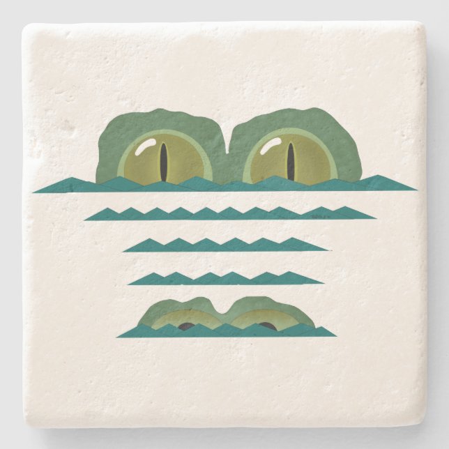 Big Croc Stone Coaster (Front)