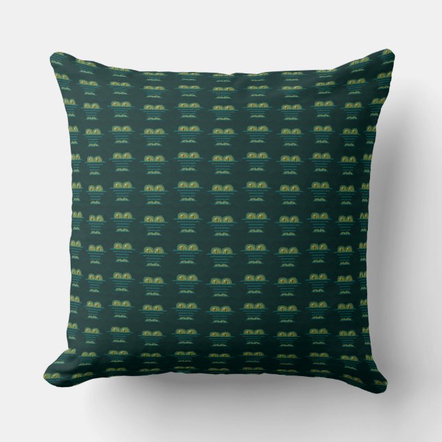Big Croc Throw Pillow (Front)