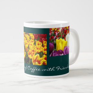 Big Cup of Coffee with Friends! mugs Tulip Flowers