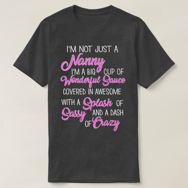 Big Cup of Wonderful Nanny Grandmother  T-Shirt (Design Front)