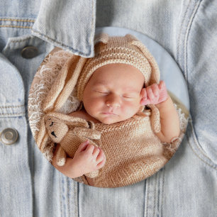 Big custom photo baby button