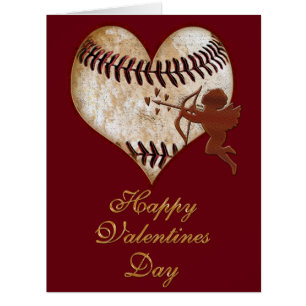 BIG Customisable Vintage Baseball Valentine Cards