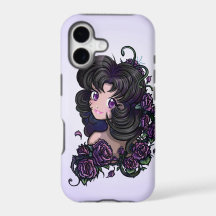 Big Cute Anime Eyes and Flowers (iphone 5 case)