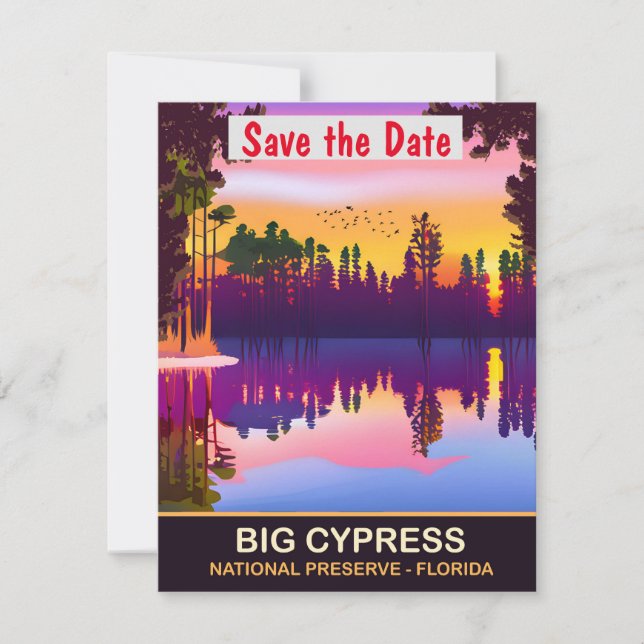 Big Cypress Florida Nature Wedding Invitation (Front)