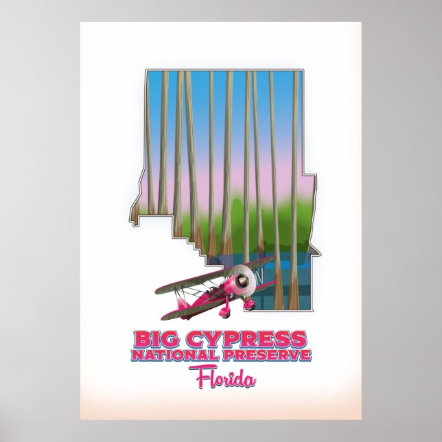 Big cypress national preserve Florida map Poster (Front)