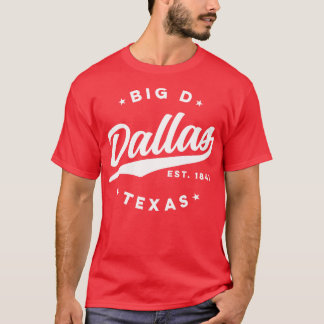 Big D Dallas Texas White T-Shirt
