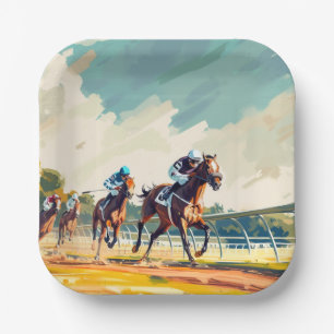 BIG "D" RACE PAPER PLATE