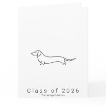 Big Dachshund Graduation Card Class of 2026 Herita