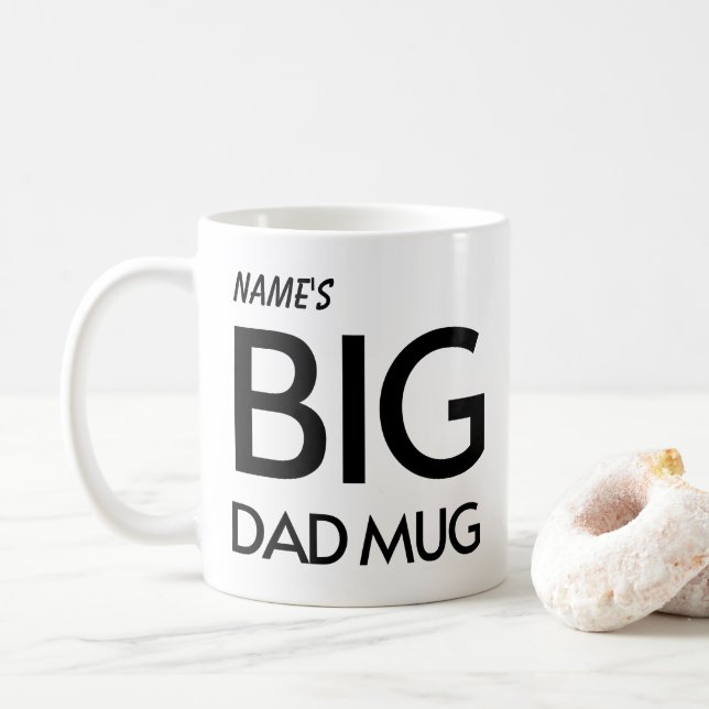 Big Dad Mug Funny Father's Day Coffee Mug (With Donut)