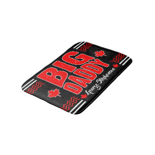 Big Daddy Canadian Maple (Your Name) on Black Bath Mat