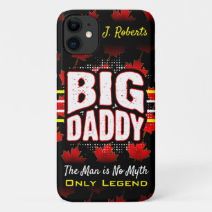 Big Daddy Canadian Maple (Your Name) on Black iPhone 11 Case