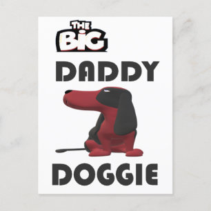 Big daddy dog hello holiday postcard