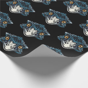 Big Daddy Emu large Australian bird blue  Wrapping Paper