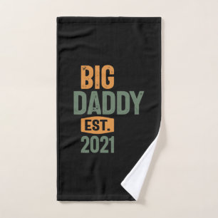 Big Daddy Est 2021 Father Grandpa Gift Hand Towel