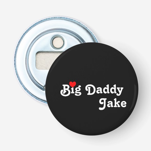 Big Daddy with Red Heart Bottle Opener (Front)