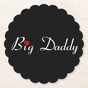 Big Daddy with Red Heart Paper Coaster