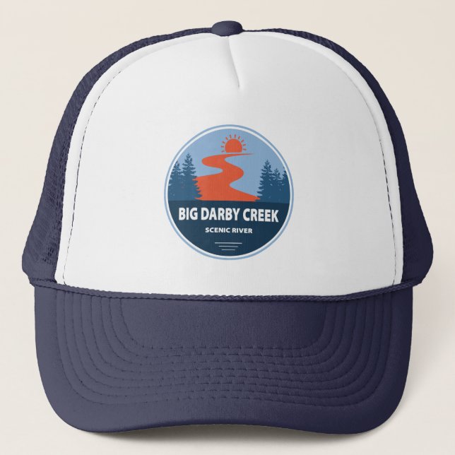 Big Darby Creek Scenic River Ohio Trucker Hat (Front)