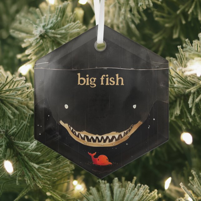 Big Dark Shark Glass Tree Decoration (Insitu)