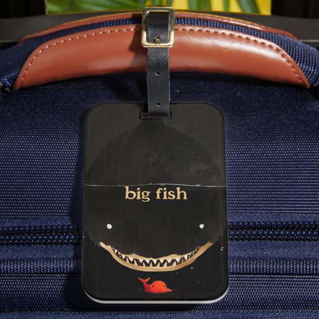 Big Dark Shark Luggage Tag (Front Insitu 2)