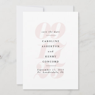 Big date big photo blush pink save the date