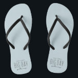 Big day getaway ocean blue destination wedding thongs<br><div class="desc">It's not a want; it's a need. You need matching flip flops for your destination wedding. Designed to coordinate with the Lea Delaveris Design "Big Day Getaway" collection, these sandals are perfect for the bride, groom, wedding party, guests - everyone! They're a fun souvenir and couldn't be more fitting for...</div>