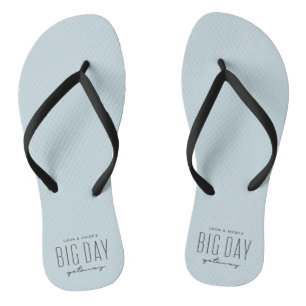 Big day getaway ocean blue destination wedding thongs
