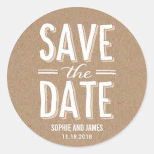 Big Day Save The Date Sticker