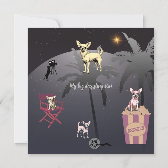 Big Dazzling Star Greeting Card (Front)