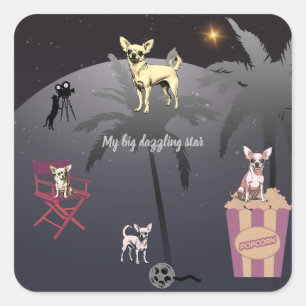 Big Dazzling Star Square Sticker