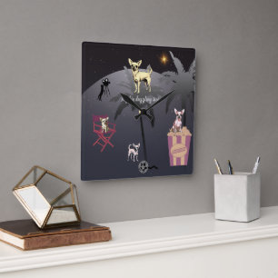 Big Dazzling Star  Square Wall Clock