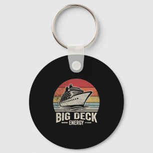 Big Deck Energy Retro Cruise Ship Vibes Key Ring
