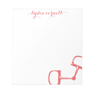 Big Dee Snaffle Bit Horse Notepad - Coral