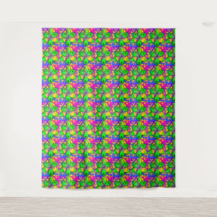 "BIG DESIGN GREEN BLUE RED MIXED COLOURS  TAPESTRY